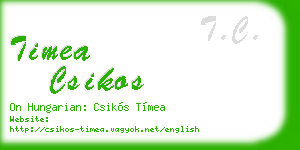 timea csikos business card